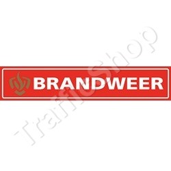 Autobord BRANDWEER & LOGO sticker 25x5cm